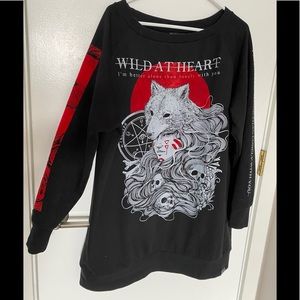Killstar Wild at Heart Sweater Dress, Plus size, 3XL